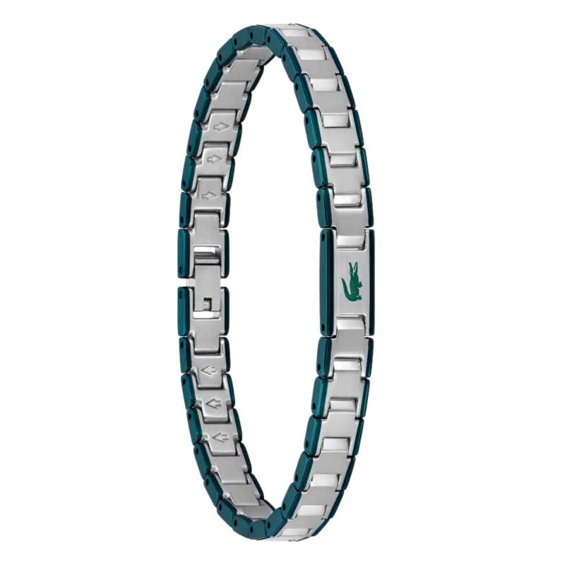 Bracelet Métropole en Acier Gris & Vert, Longueur 19 cm Ajustable - 2040590 - Lacoste