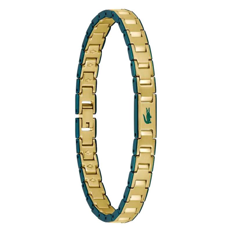 Gold & Green Steel Métropole Bracelet, Adjustable Length 19 cm - 2040587 - Lacoste