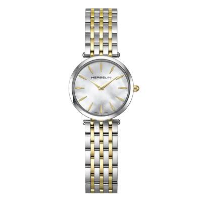 Epsilon Quartz Mother-of-Pearl & Gold PVD Steel Watch 17116BT19 - Herbelin