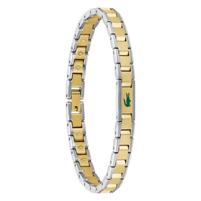 Gray & Gold-Tone Stainless Steel Métropole Bracelet, Adjustable Length 19 cm - 2040586 - Lacoste