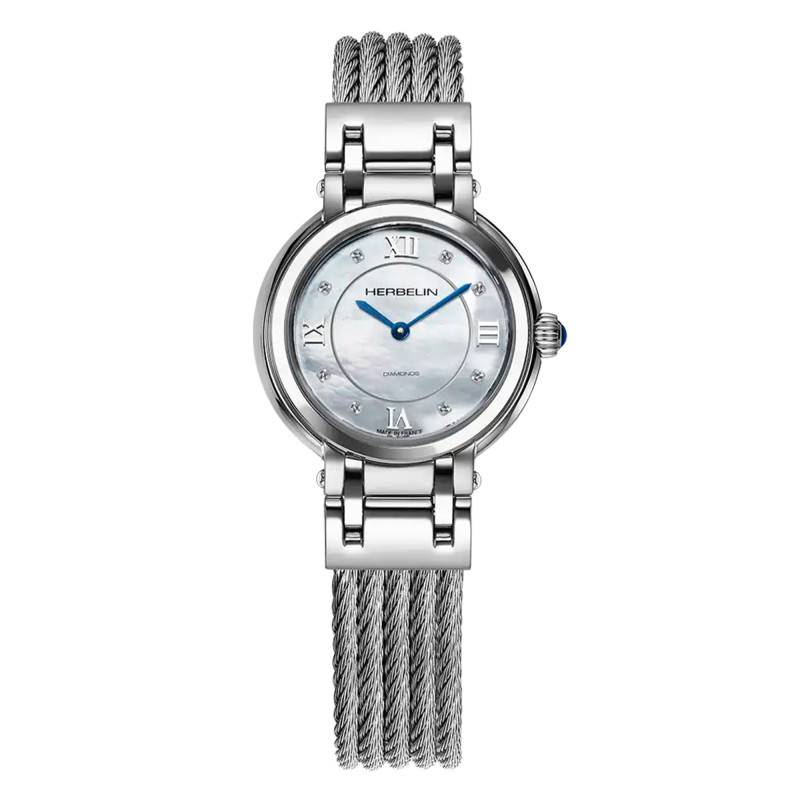 Galet Quartz Mother-of-Pearl & Steel Watch 17430BC89 - Herbelin