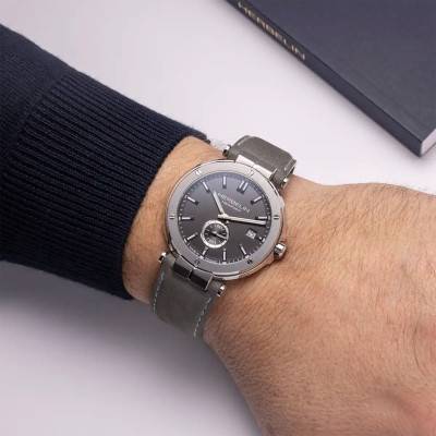 Montre Newport Quartz Gris & Cuir Gris 18389A22GR - Herbelin