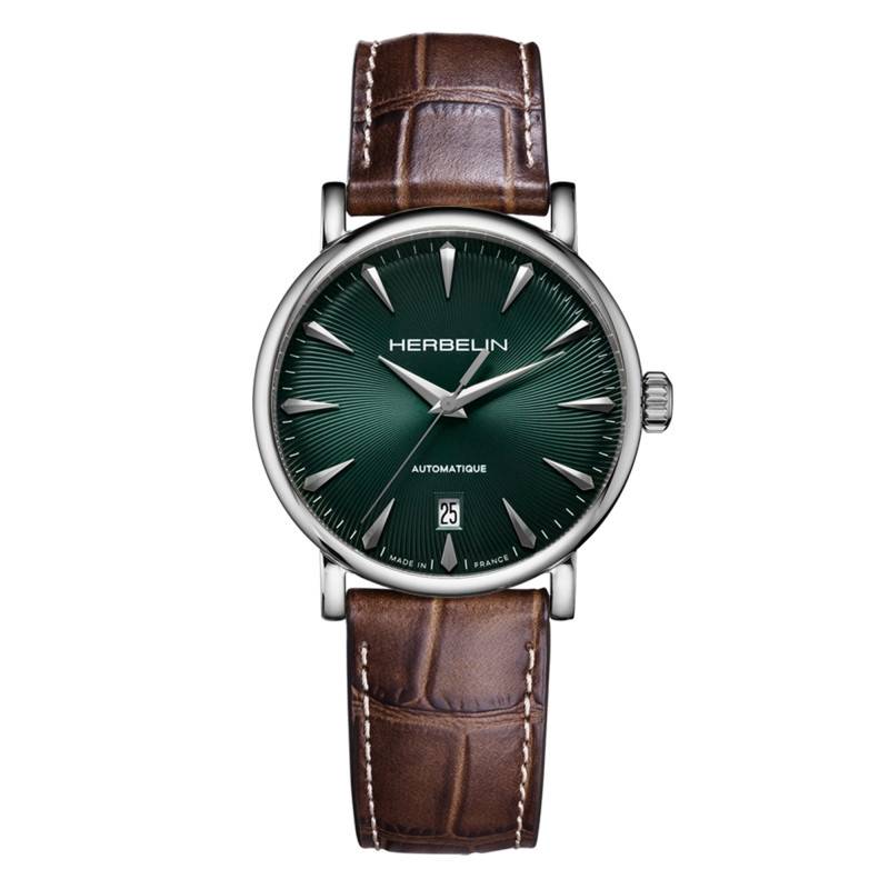 Inspiration Automatic Steel Brown Leather Watch 2047AP16MA - Herbelin