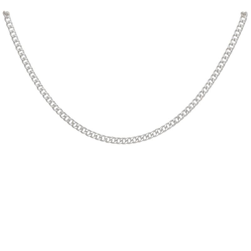 925 Silver Curb Chain, Length 41 cm to 71 cm, Width 3.20 mm - Emanessence