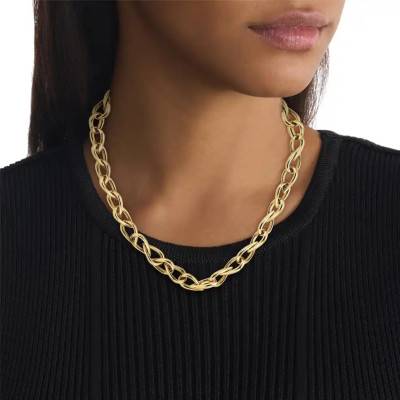 Collier Chaîne Sculptured Drops en Acier Doré, Longueur 40 cm - 35000954 - Calvin Klein