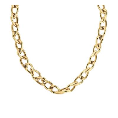 Collier Chaîne Sculptured Drops en Acier Doré, Longueur 40 cm - 35000954 - Calvin Klein
