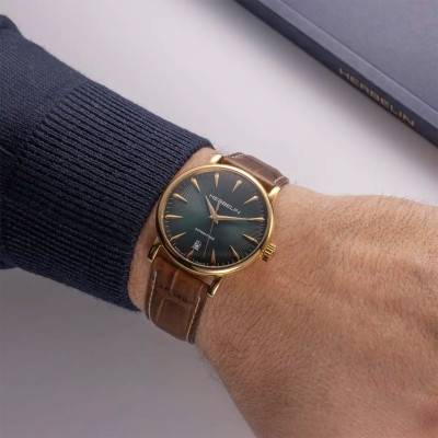 Gold PVD & Brown Leather Inspiration Automatic Watch 2047P16MA - Herbelin - Herbelin