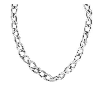 Gray Stainless Steel Sculptured Drops Chain Necklace, Length 40 cm - 35000918 - Calvin Klein