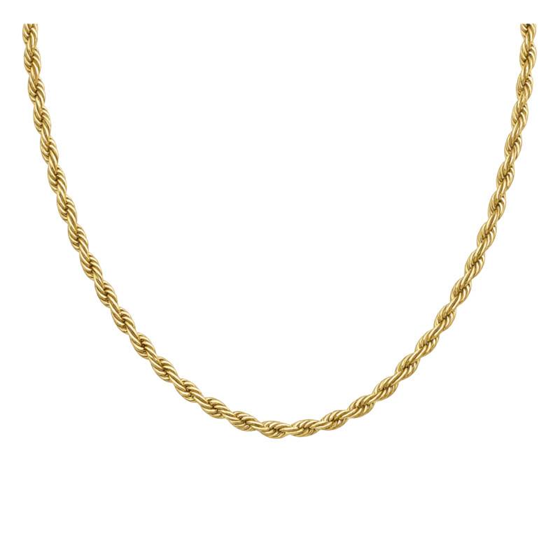 Myles Rope Chain Gold-Tone Steel Necklace, Length 55 cm - 1580840 - Boss