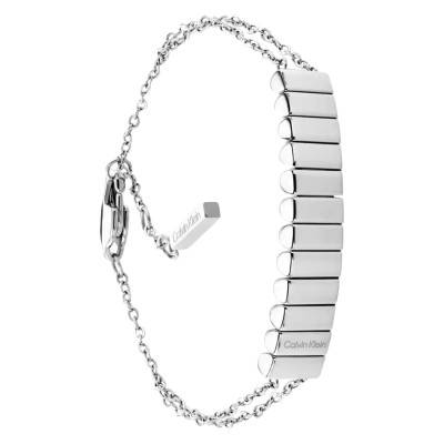 Gray Stainless Steel Modern Repetition Bracelet, Adjustable Length 16 cm - 35000941 - Calvin Klein