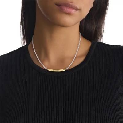 Gray & Gold Gradient Waves Stainless Steel Necklace, Adjustable Length 50 cm - 35000945 - Calvin Klein