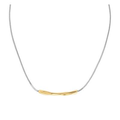 Collier Gradient Waves en Acier Gris & Doré, Longueur 50 cm Ajustable - 35000945 - Calvin Klein