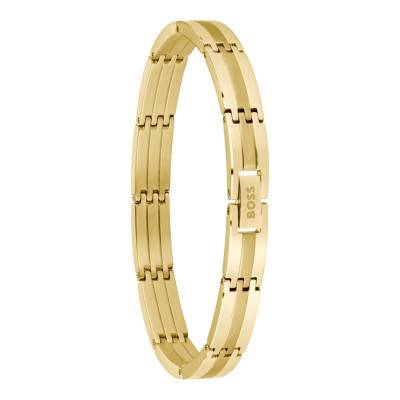 Bracelet Brooks en Acier Doré, Longueur 17,5 cm Ajustable - 1580805 - Boss