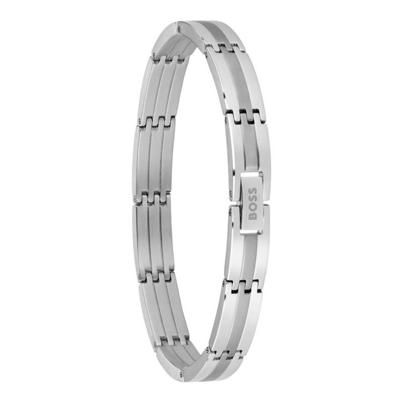 Brooks Gray Steel Bracelet, Adjustable Length 17,5 cm - 1580803 - Boss