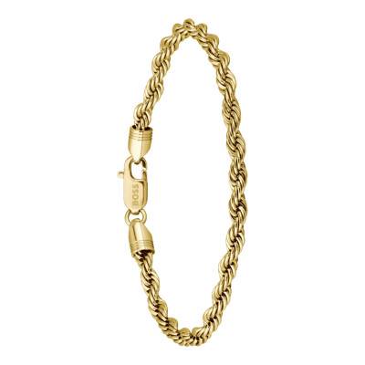 Myles Rope Chain Gold Steel Bracelet, Length 19 cm - 1580810M - Boss
