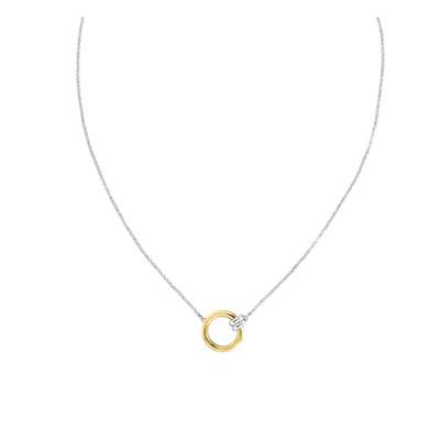 Collier Duality en Acier Gris & Doré, Longueur 50 cm Ajustable - 35000925 - Calvin Klein