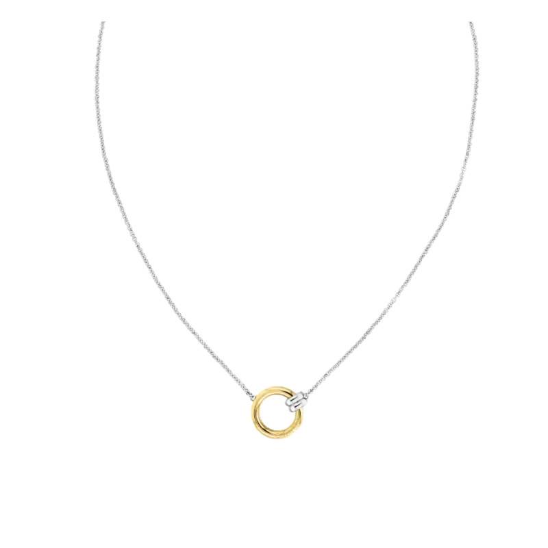 Collier Duality en Acier Gris & Doré, Longueur 50 cm Ajustable - 35000925 - Calvin Klein