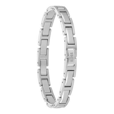 Bracelet Nolan en Acier Gris, Longueur 17,5 cm Ajustable -1580792 - Boss