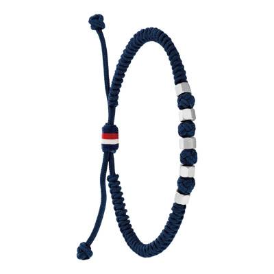 Blue Nylon & Steel Bracelet, Adjustable Length - 2790677 - Tommy Hilfiger
