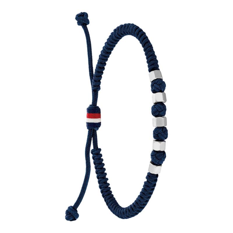 Blue Nylon & Steel Bracelet, Adjustable Length - 2790677 - Tommy Hilfiger