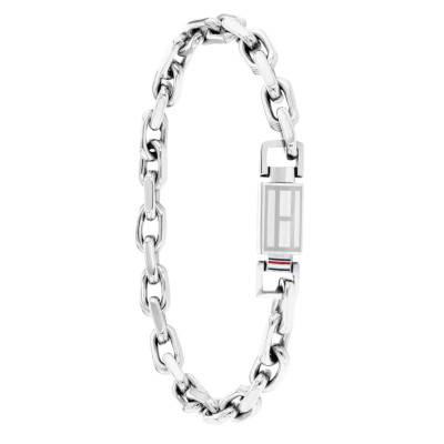 Grey Steel Iconic Hardware Bracelet, 17.50 cm Length - 2790715S - Tommy Hilfiger
