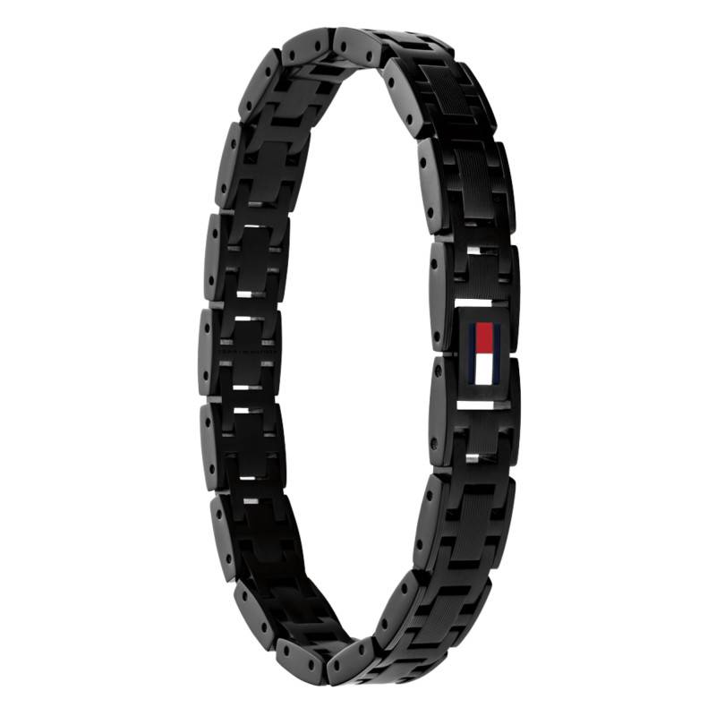 Black Steel H-Link Adjustable Bracelet 19 cm - 2790717 - Tommy Hilfiger