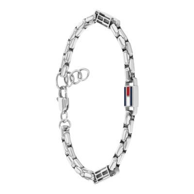 Gray Steel Link Bracelet, Length 20 cm - 2790674 - Tommy Hilfiger