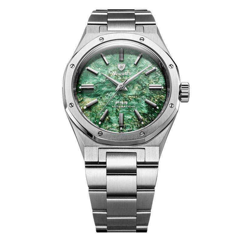Montre F77 MKII SST Green Aventurine - Nivada Grenchen