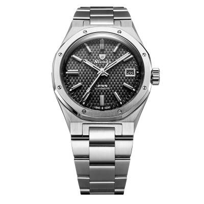 Montre F77 MKII Tressed Dial - Black Dial - Nivada Grenchen