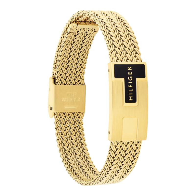 Bracelet Nautical Mesh en Acier Doré, Longueur 19 cm Ajustable - 2790706 - Tommy Hilfiger