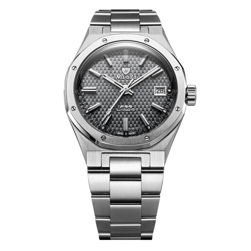 Montre F77 MKII Tressed Dial - Grey Dial - Nivada Grenchen