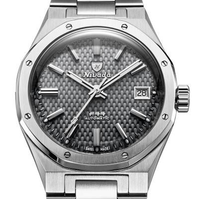 F77 MKII Tressed Dial Watch - Grey Dial - Nivada Grenchen