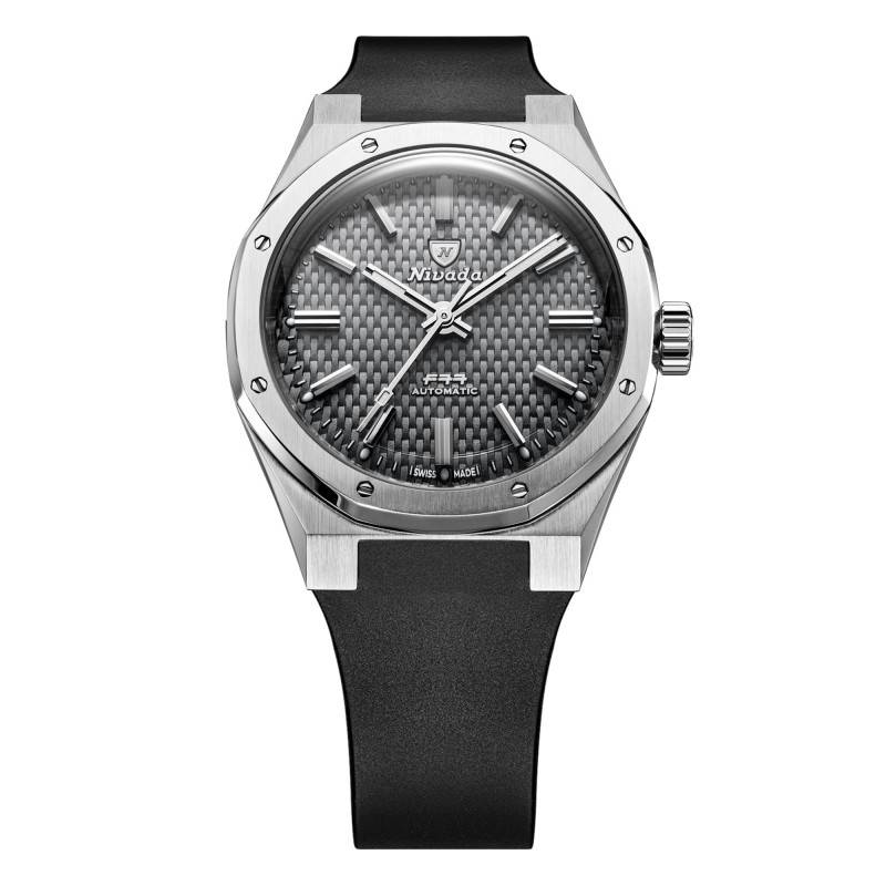 F77 MKII Tressed Dial Watch - Grey Dial - Nivada Grenchen