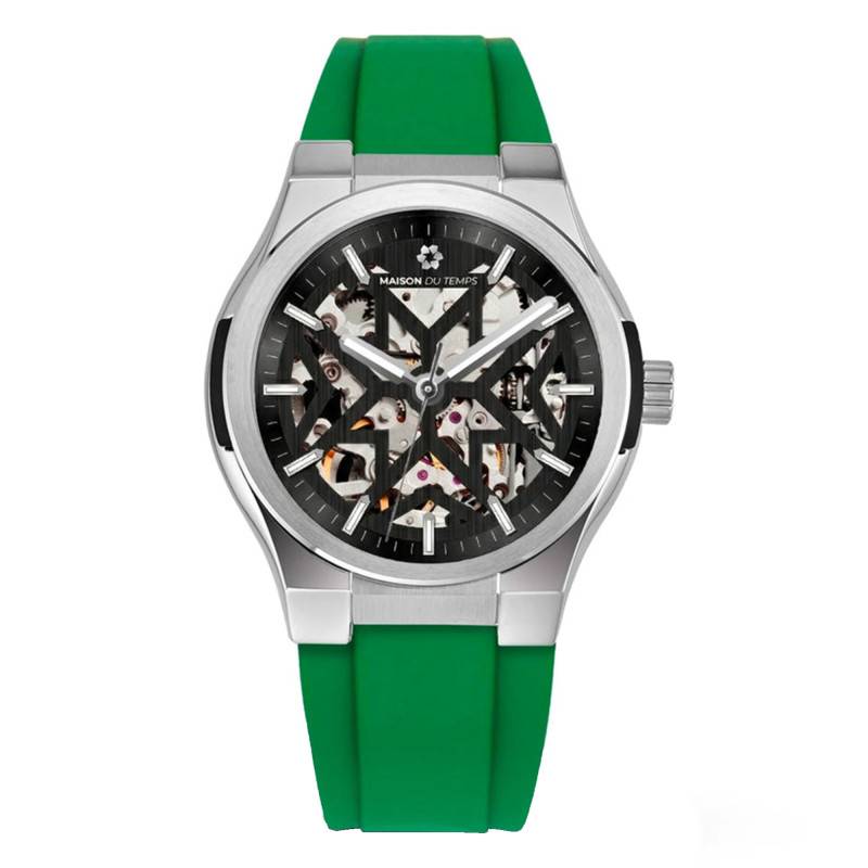 MTEpsilon Skeleton Evo Green Silicone Watch - Maison du Temps