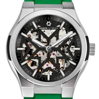 Montre MTEpsilon Skeleton Evo Silicone Vert - Maison du Temps