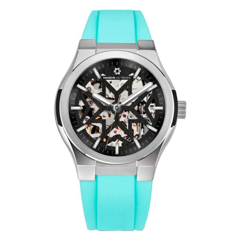Montre MTEpsilon Skeleton Evo Silicone Turquoise - Maison du Temps