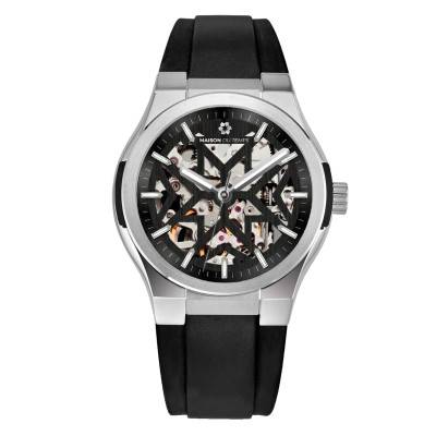 MTEpsilon Skeleton Evo Black Silicone Watch - Maison du Temps