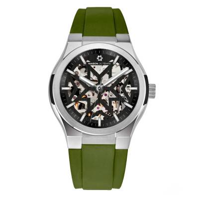 Montre MTEpsilon Skeleton Evo Silicone Kaki - Maison du Temps