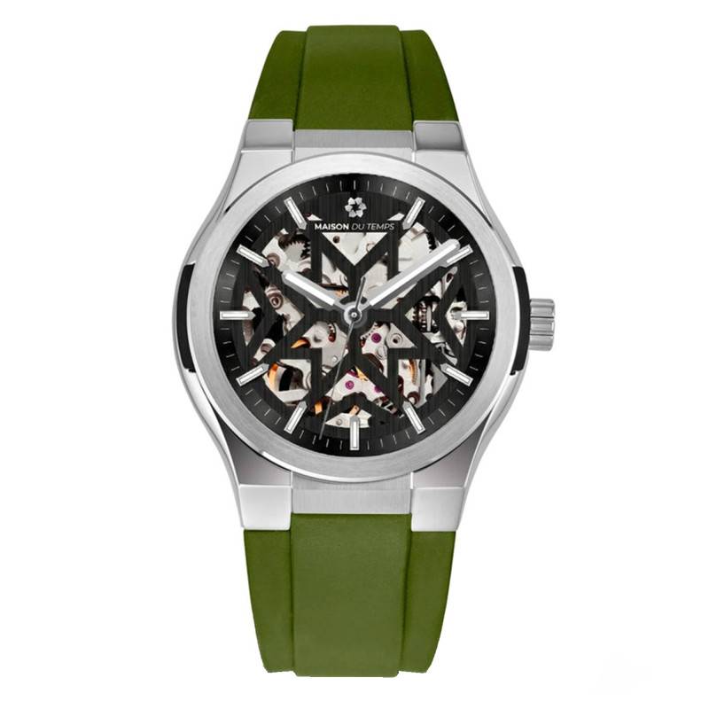 Montre MTEpsilon Skeleton Evo Silicone Kaki - Maison du Temps