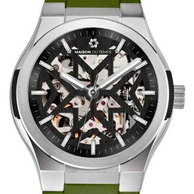 Montre MTEpsilon Skeleton Evo Silicone Kaki - Maison du Temps