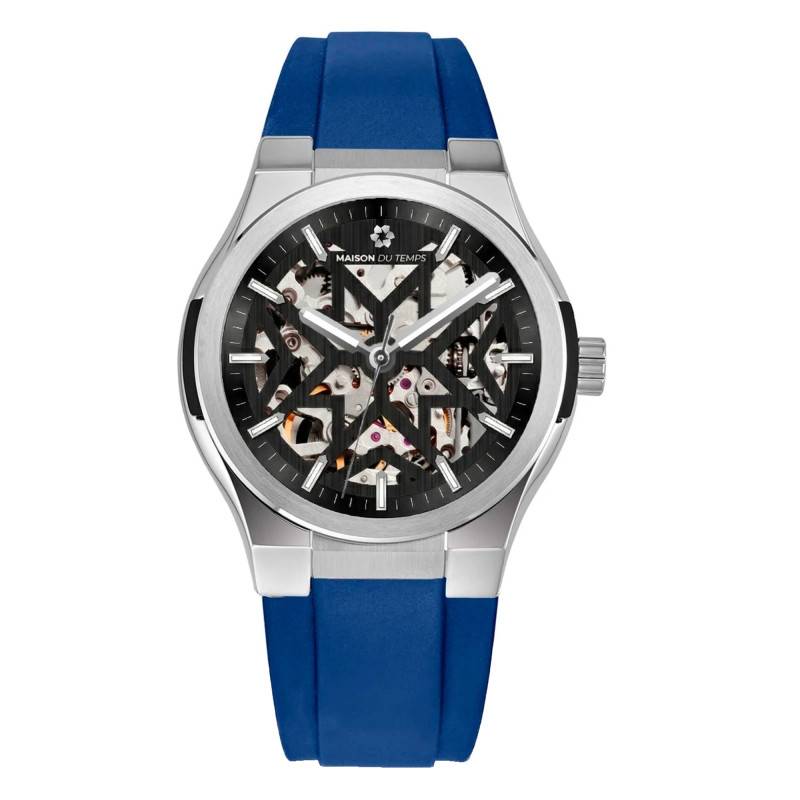 Montre MTEpsilon Skeleton Evo Silicone Bleu - Maison du Temps