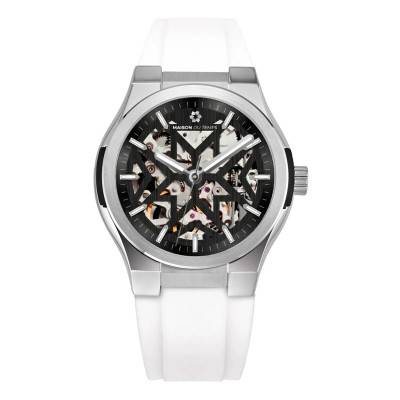 Montre MTEpsilon Skeleton Evo Silicone Blanc - Maison du Temps