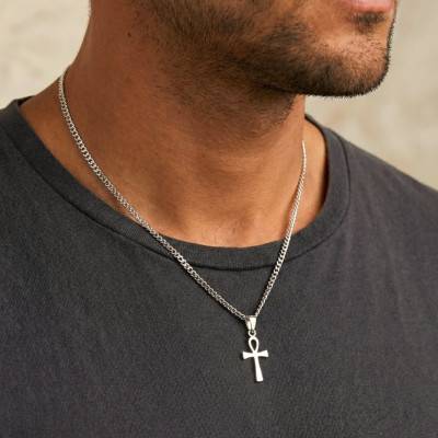 Croix Egyptienne en Argent Rhodié 925 - Emanessence