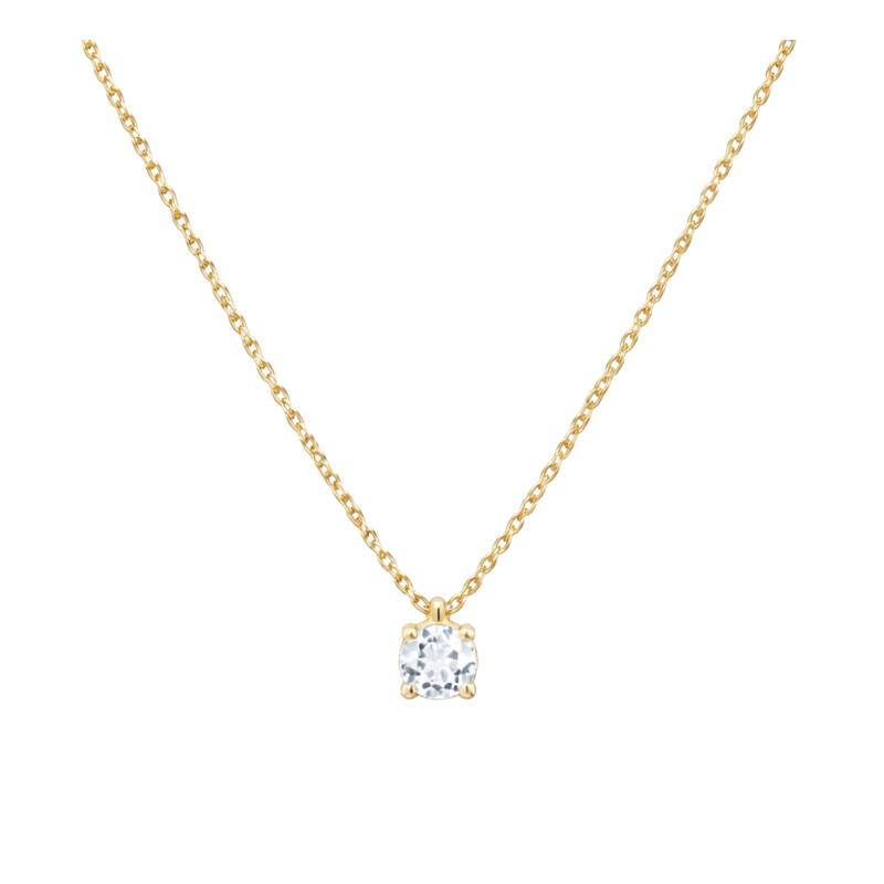 Collier Diamant de Synthèse 4 Griffes 0,50 ct en Or Jaune 375 ou 750 - Ocarat