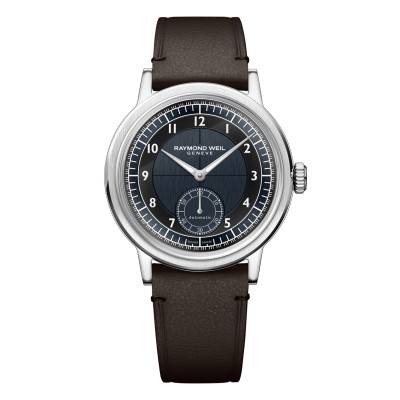 Millesime Small Seconds 39 mm Watch - Midnight Blue and Black Tuxedo Dial - Raymond Weil