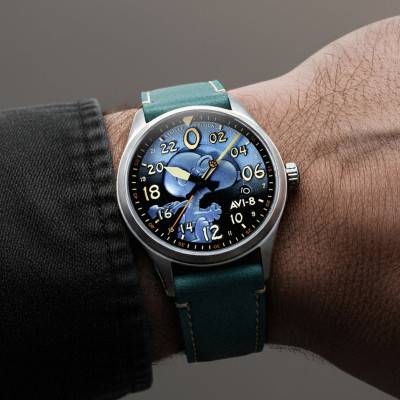 Montre Spitfire Peanuts Snoopy Flying Ace 24 Hour Automatic Limited Edition AV-4150-03 - Avi-8