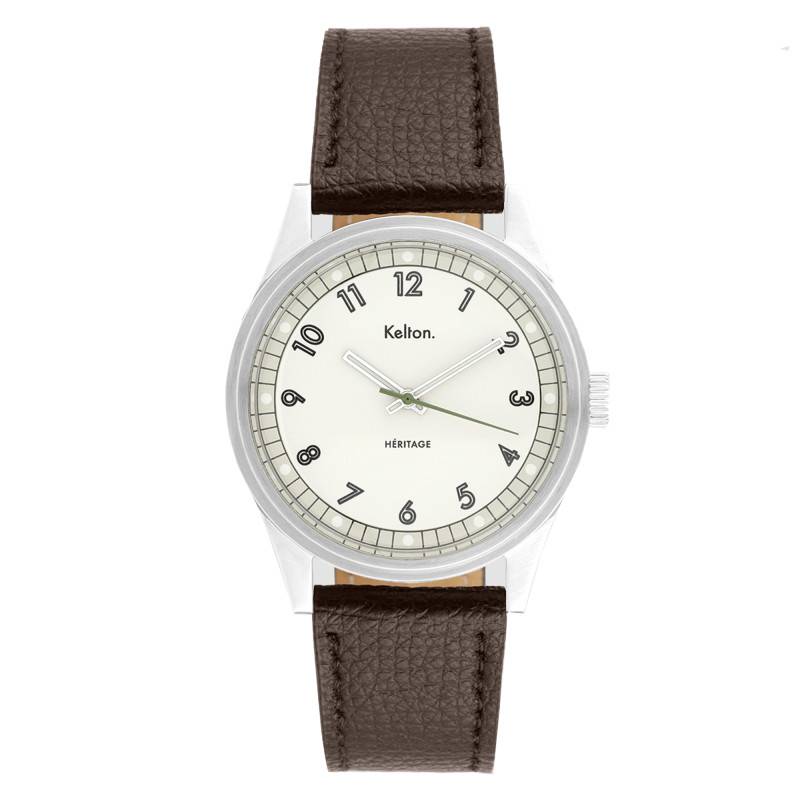 Montre Héritage Blanche Epsom marron 9126822 - Kelton