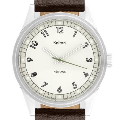 Montre Héritage Blanche Epsom marron 9126822 - Kelton