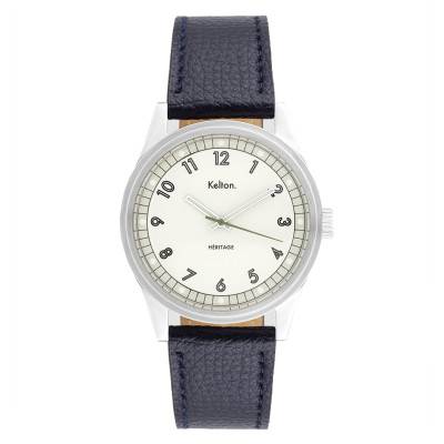 Montre Héritage Blanche Epsom navy 9126832 - Kelton