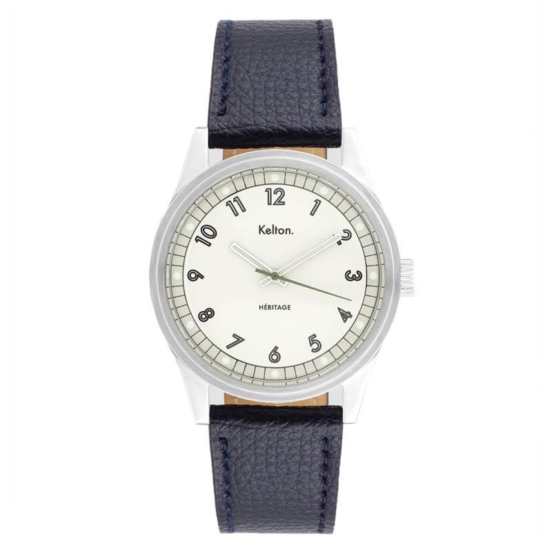 Montre Héritage Blanche Epsom navy 9126832 - Kelton